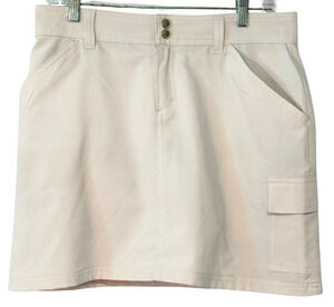 Bimini Bay Sz 8 Utility Skort Skirt with Shorts Khaki Cargo Pockets Activewear